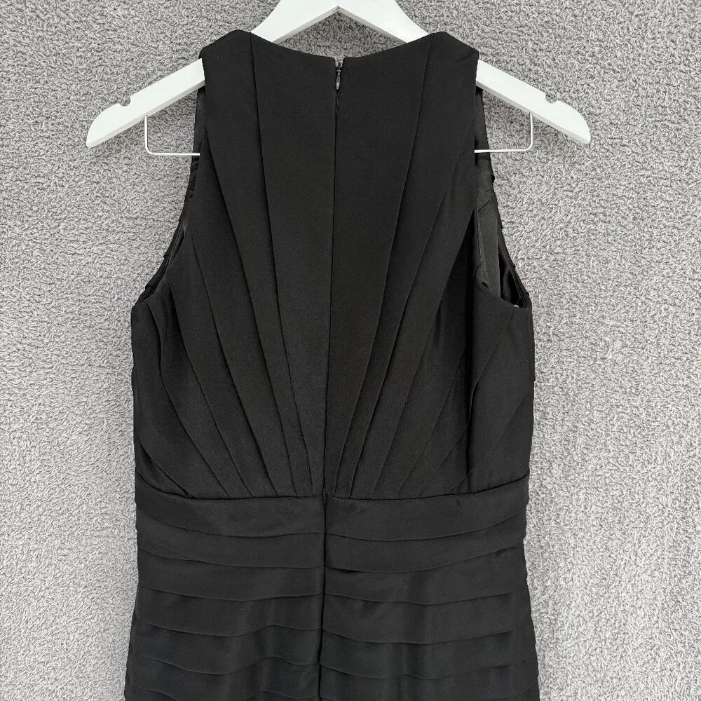 Badgley Mischka Bandage Shutter Pleat Silk Dress - Picture 4 of 6